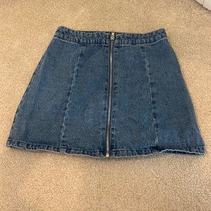 Forever 21 Jean zip up skirt